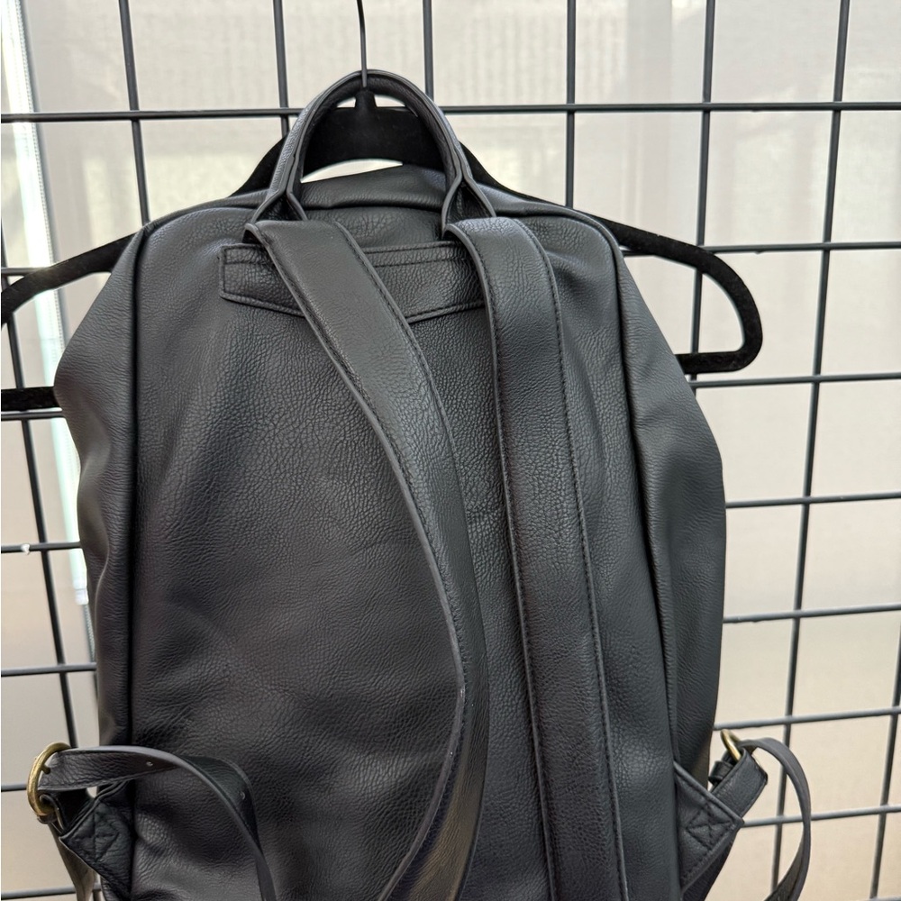 Universal Thread Black Backpack With Leather Fini… - image 2